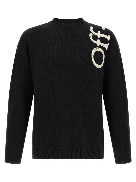 26FW 오프화이트 스웨터 OMHE213F26KNI00100001001 White Black