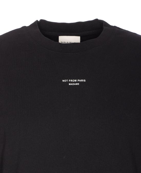 26FW 드롤드무슈 반팔 티셔츠 TS202 CO002BL Black - DROLE DE MONSIEUR