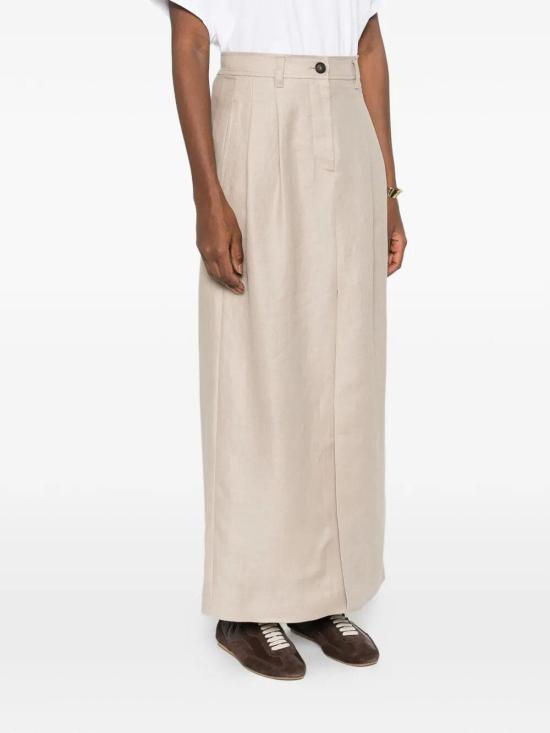 26SS 브루넬로 쿠치넬리 미디 스커트 MH527G3964C9272 White - BRUNELLO CUCINELLI