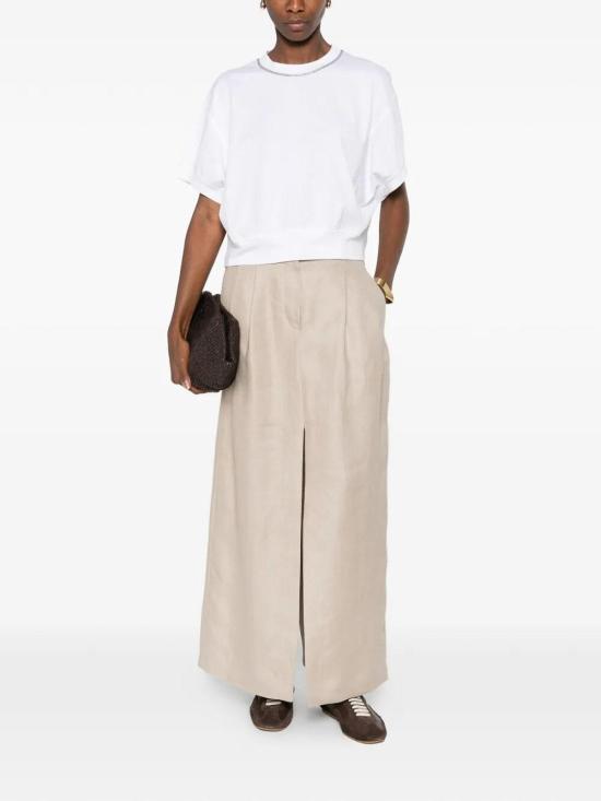 26SS 브루넬로 쿠치넬리 미디 스커트 MH527G3964C9272 White - BRUNELLO CUCINELLI
