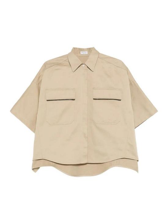26SS 브루넬로 쿠치넬리 셔츠 ML597EM906C631 Beige