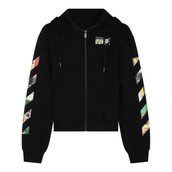 26FW 오프화이트 긴팔 티셔츠 OMBE02EF26 FLE001001 BLACK