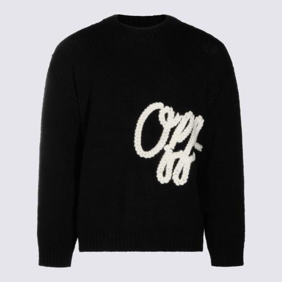 26FW 오프화이트 스웨터 OMHE212F26 KNI002001 BLACK - OFF WHITE