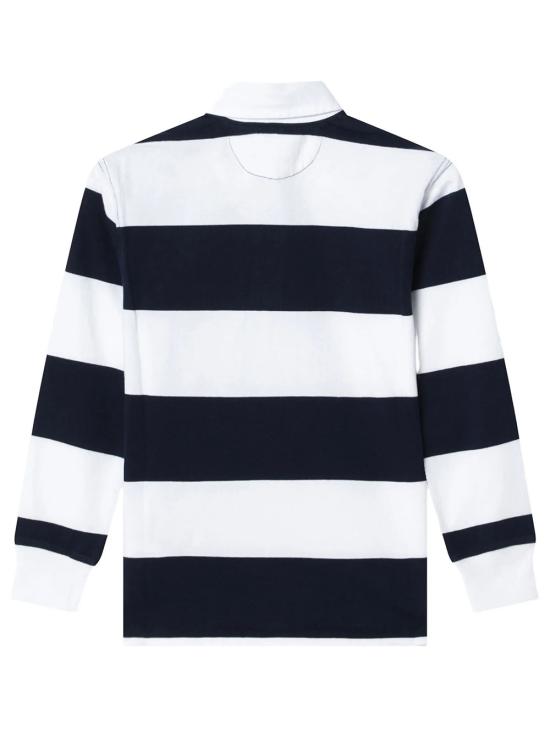 26FW [키즈] 랄프 로렌 폴로 셔츠 323932280 001 WHITE CRUISE NAVY - RALPH LAUREN
