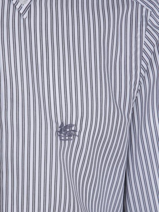 26FW 에트로 긴팔 셔츠 MRIB000499TR51BS9810 S9810 WHITE GREY STRIPES - ETRO