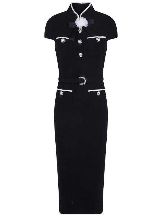 26FW 셀프 포트레이트 미디 원피스 AW26 074MB BLACK