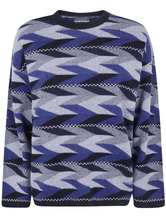 26FW 엠포리오 아르마니 스웨터 EW005023 AF31359 FB074 FANCY BLUE