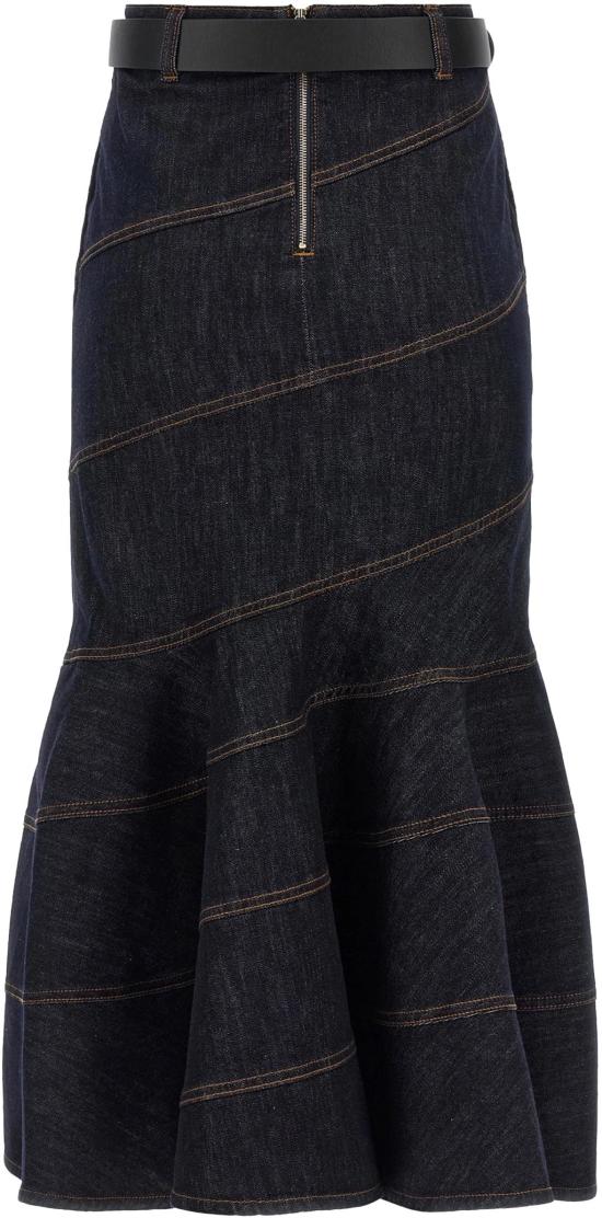 26FW 셀프 포트레이트 롱 스커트 3555411 NAVY - SELF PORTRAIT
