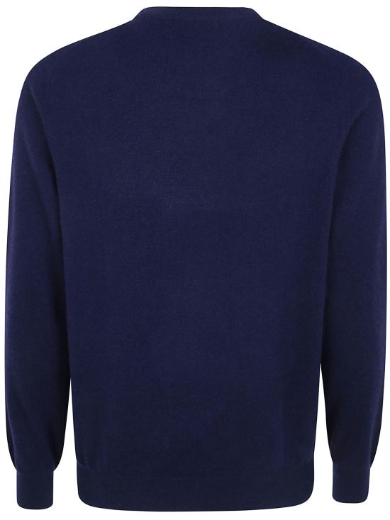 26FW 브루넬로 쿠치넬리 캐시미어 니트 M2200100 099 CW425 BLUE - BRUNELLO CUCINELLI