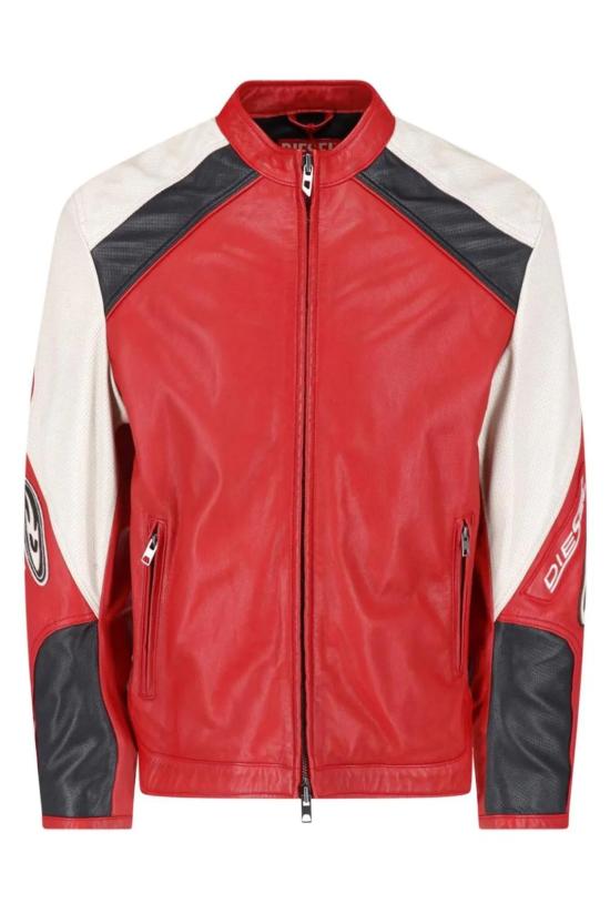 26FW 디젤 가죽 자켓 A229770HNBM 42A FORMULA RED