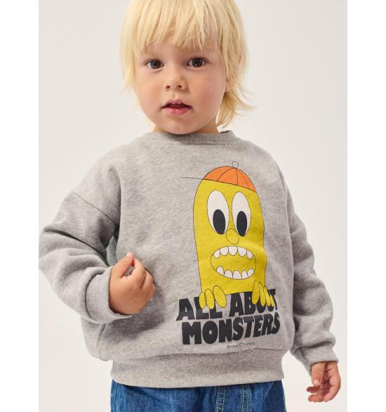 26FW [키즈] 보보쇼즈 티셔츠 B226AC027 051 LIGHT HEATHER GREY - BOBO CHOSES