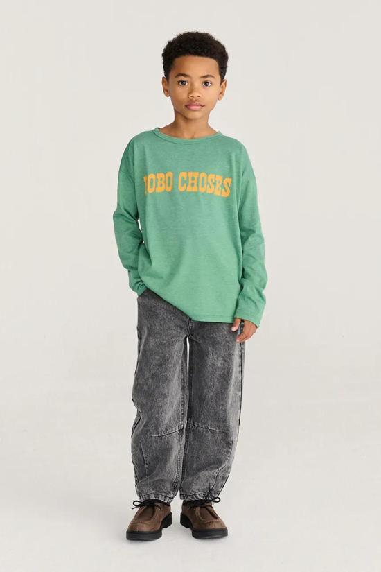 26FW [키즈] 보보쇼즈 티셔츠 B226AC015 331 LIGHT GREEN - BOBO CHOSES