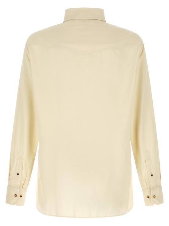 26FW 브루넬로 쿠치넬리 긴팔 셔츠 ML6884008C6066 White - BRUNELLO CUCINELLI