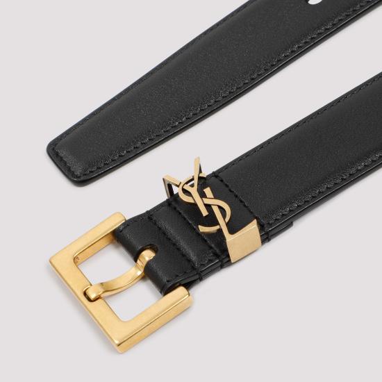 26FW 생로랑 카산드라 벨트 스퀘어 버클 스무스 레더 634437 BOO0W 1000 NERO - SAINT LAURENT
