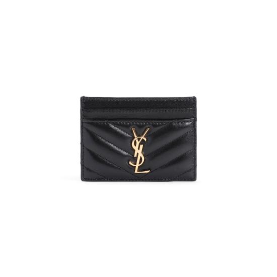 26FW 생로랑 카산드라 마틀라세 카드 케이스 423291 AAA44 1000 NERO - SAINT LAURENT