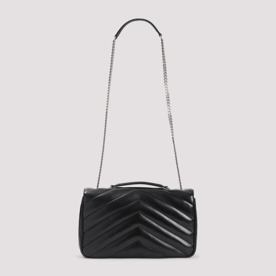 26FW 생로랑 루루 미디움 마테라쎄 램스킨 숄더백 801439 AAE4Y 1000 NERO - SAINT LAURENT