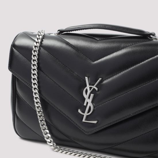 26FW 생로랑 루루 미디움 마테라쎄 램스킨 숄더백 801439 AAE4Y 1000 NERO - SAINT LAURENT