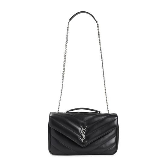 26FW 생로랑 루루 미디움 마테라쎄 램스킨 숄더백 801439 AAE4Y 1000 NERO - SAINT LAURENT