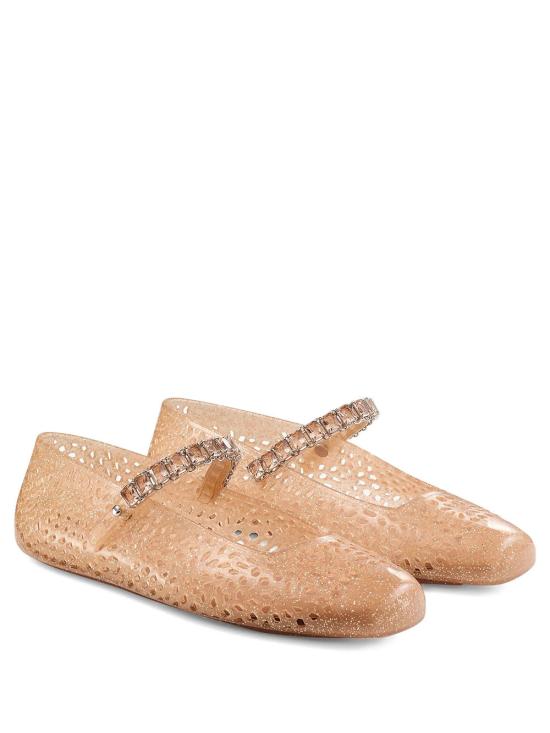 26FW 지미추 플랫 슈즈 THE JELLY NTX LIGHT TOFFEE SILVER MIX - JIMMY CHOO
