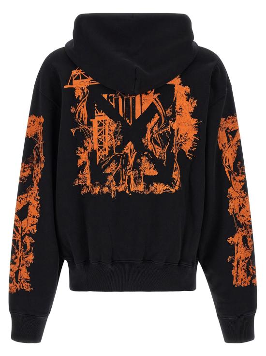 26FW 오프화이트 긴팔 티셔츠 시티 네이처 스웨트셔츠 블랙 - OFF WHITE