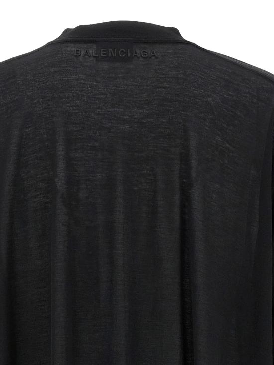26SS 발렌시아가 탑 블랙 컬러의 숏 트레인 티셔츠 - BALENCIAGA