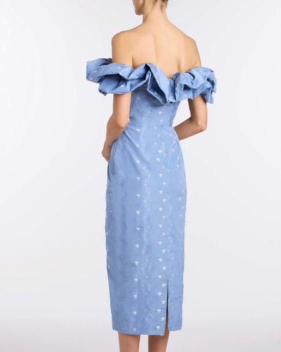  MARKARIAN 미디 원피스 마카리안 폴리 미디 드레스 콘플라워 블루 - OTHER BRANDS