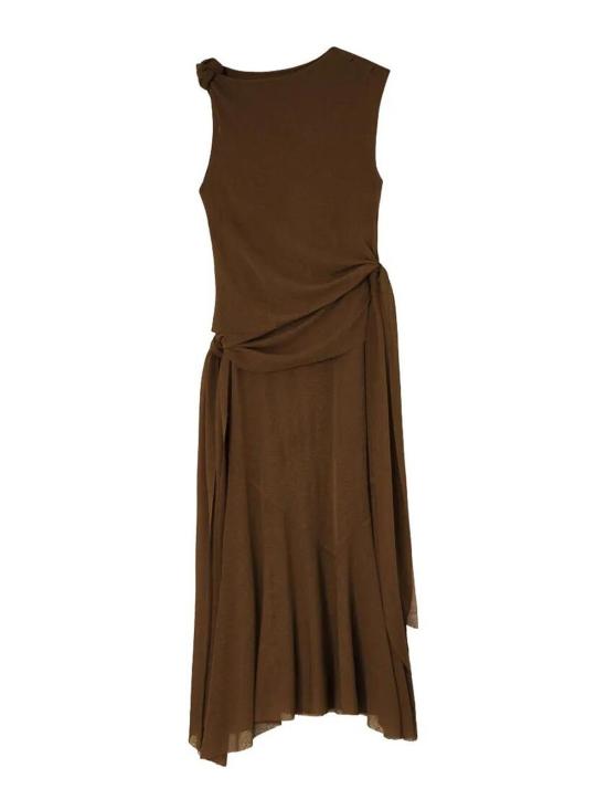 26SS 가니 롱 원피스 A1030487ZWX Brown