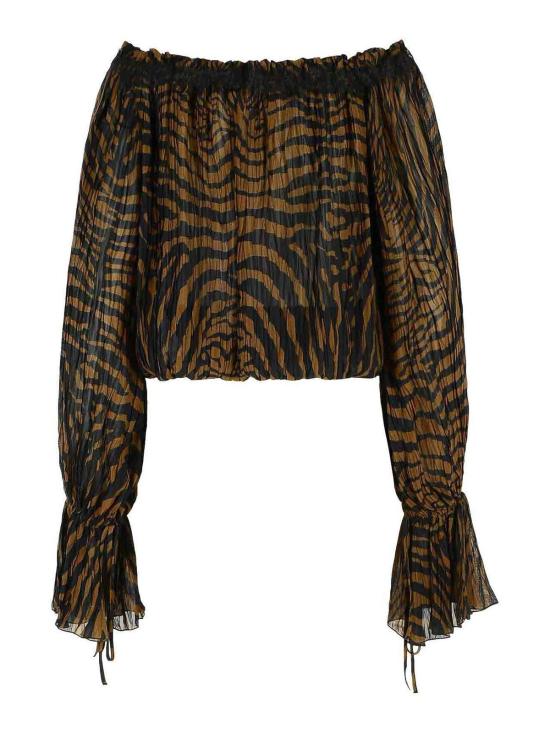 26SS 블루마린 블라우스 2C440AM5179 Animal Print - BLUMARINE