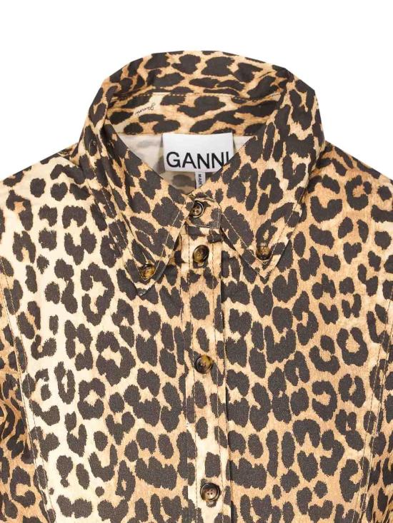26SS 가니 레오차드 셔츠 드레스 A1030184859 Animal Print - GANNI