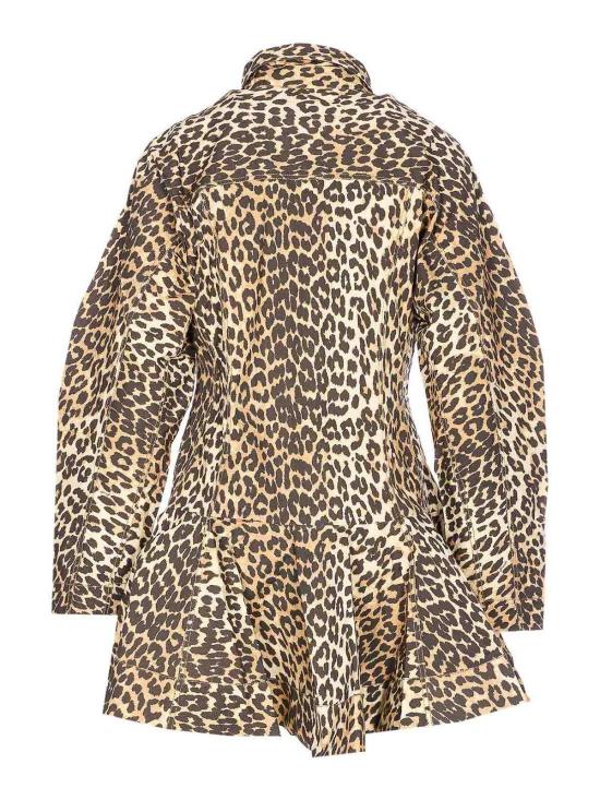 26SS 가니 레오차드 셔츠 드레스 A1030184859 Animal Print - GANNI