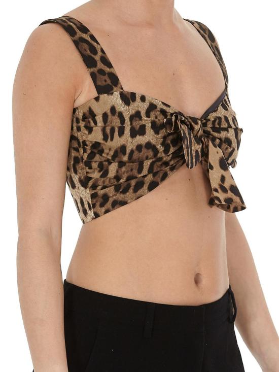 26SS 돌체앤가바나 레오파드 프린트 포플린 탑 F74H5THS5E3HY13M ANIMAL PRINT - DOLCE & GABBANA