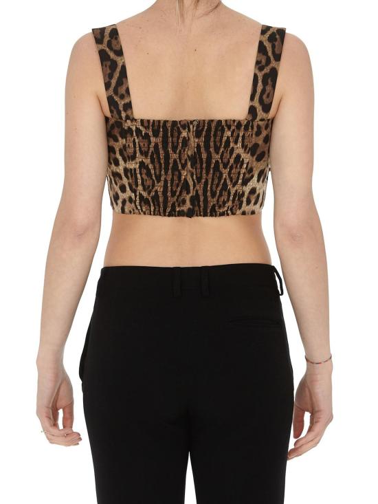 26SS 돌체앤가바나 레오파드 프린트 포플린 탑 F74H5THS5E3HY13M ANIMAL PRINT - DOLCE & GABBANA