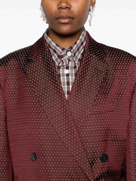25FW 드리스 반 노튼 수트 자켓 2520104322350358BUR BURGUNDY - DRIES VAN NOTEN