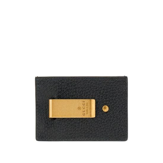 26SS 구찌 GG 마몽 레더 머니 클립 436022DJ20T Black - GUCCI