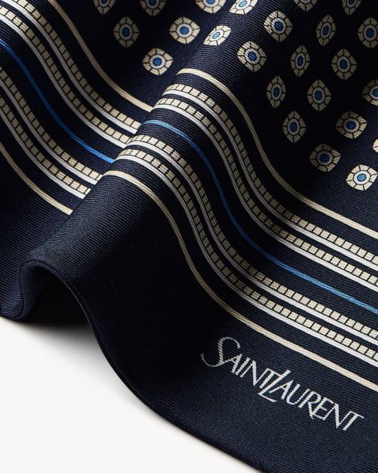 26FW 생로랑 머플러/스카프 8682563Y001 4188 NAVYMULTC - SAINT LAURENT