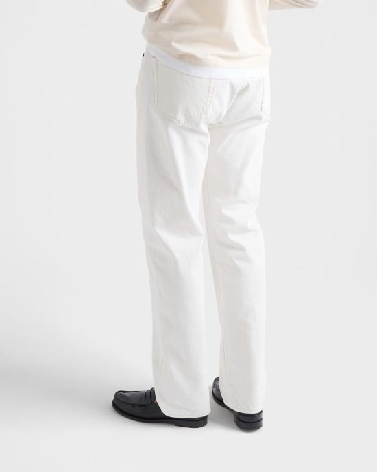 26FW 프라다 스트레이트 팬츠 GEP4521954 F01CD WHITE - PRADA
