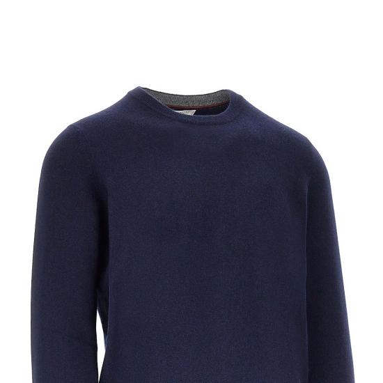 26FW 브루넬로 쿠치넬리 캐시미어 니트 M2200100 Blue - BRUNELLO CUCINELLI