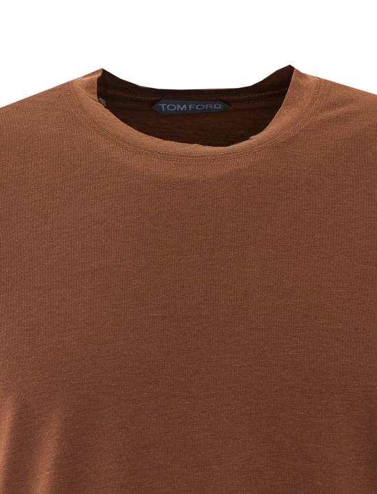26FW 톰포드 반팔 티셔츠 JCS004 JMT012ECJ Brown - TOMFORD