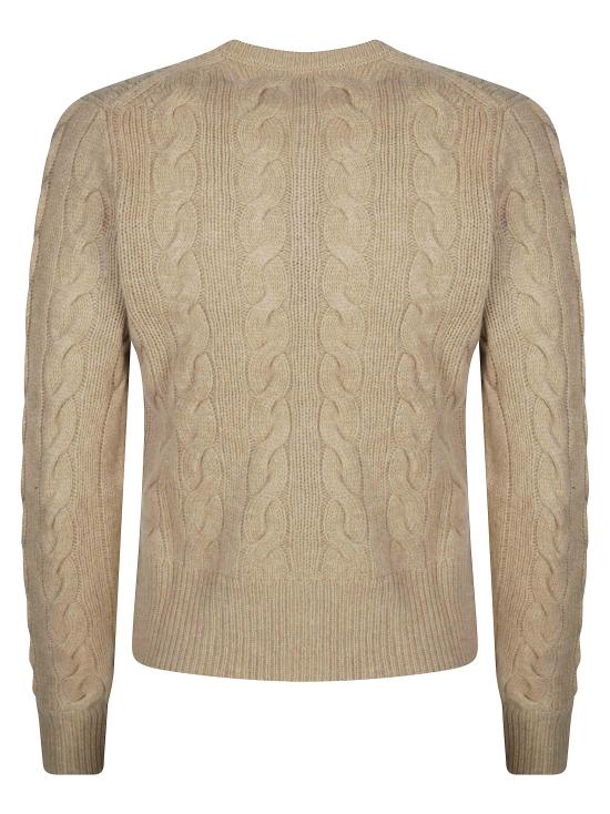 26FW 폴로 랄프로렌 로고 자수 크루넥 가디건 211972104001 COLLECTIONCAMELMELANGE MARRONE - POLO RALPH LAUREN