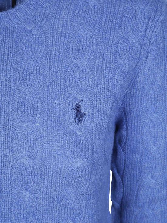 26FW 폴로 랄프로렌 폴로 자수 케이블 니트 스웨터 211971865503 NIMESBLUEHEATHER - POLO RALPH LAUREN