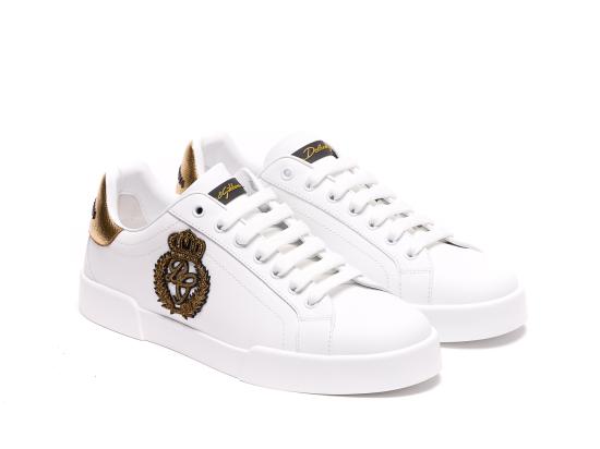 26FW 돌체앤가바나 카프스킨 나파 포르토피노 스니커즈 CS2330 AH1368I047 White - DOLCE & GABBANA