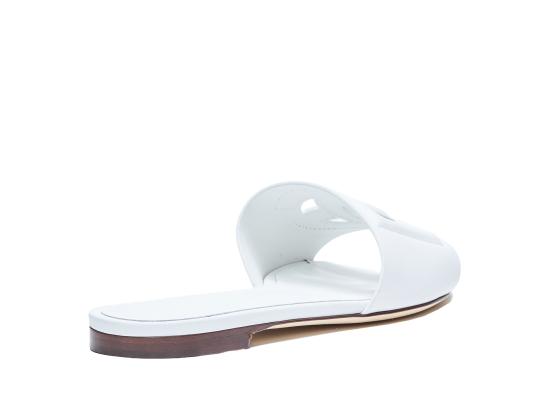 26FW 돌체앤가바나 DG 로고 카프스킨 슬리퍼 CQ0436 AY32980001 White - DOLCE & GABBANA