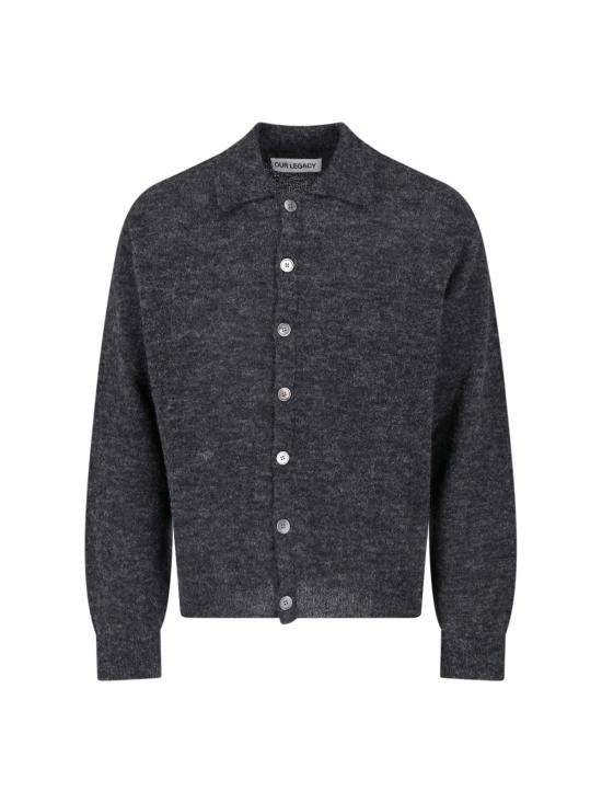 26FW 아워레가시 가디건 M2263EC CHARCOAL MELANGE FUZZY ALPACA DOM