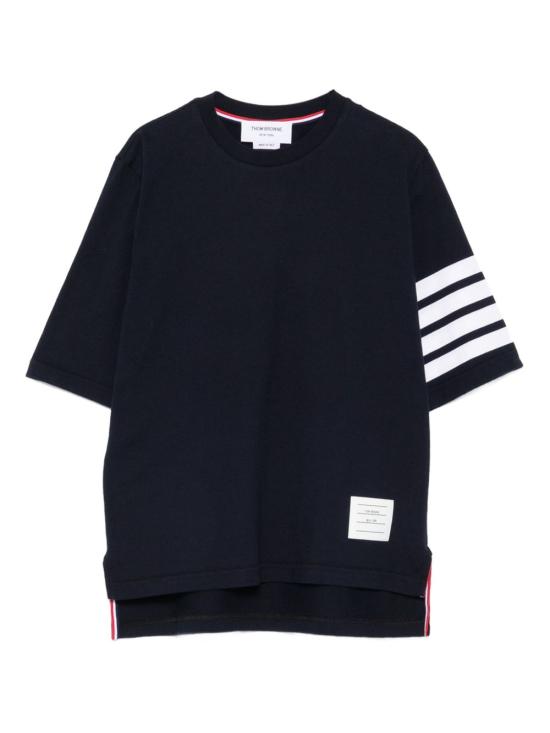 26FW 톰브라운 저지 다이애그널 숏슬리브 티셔츠 FJS102G 07862 415 NAVY DOM