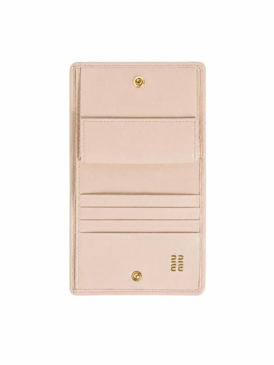26FW 미우미우 마테라쎄 나파 가죽 반지갑 5MV204 AFPP F0236 POWDER PINK DOM - MIU MIU