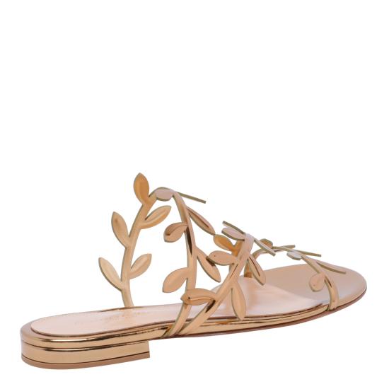26FW 지안비토로시 뮬/슬리퍼 G15680 05RIC METMEKO Gold - GIANVITO ROSSI