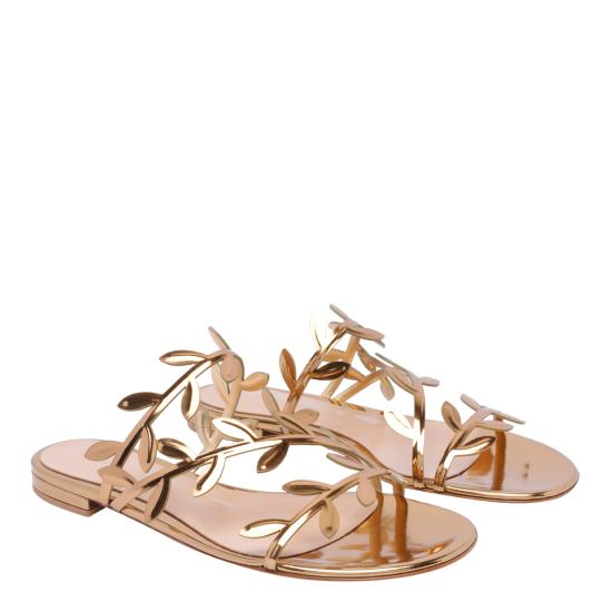 26FW 지안비토로시 뮬/슬리퍼 G15680 05RIC METMEKO Gold - GIANVITO ROSSI
