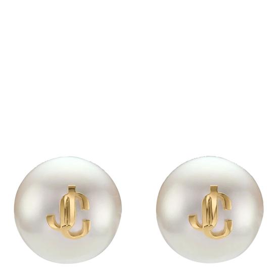 26FW 지미추 이어링 MAXI PEARL STUDS DXQGOLD WHITE
