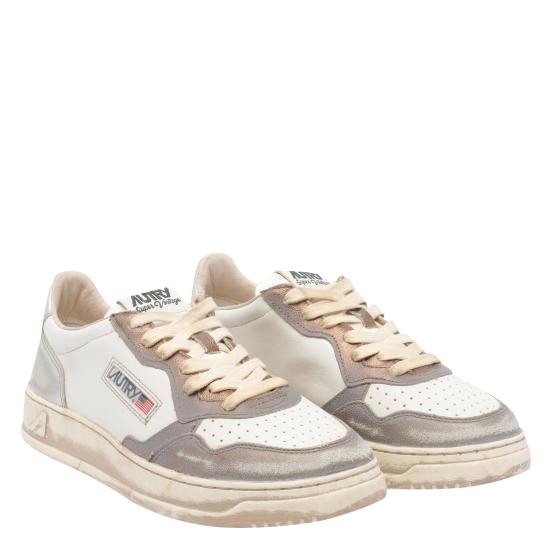 26FW 오트리 슈퍼 빈티지 메달리스트 로우 레더 스니커즈 AVLM MT08 WHITE - AUTRY