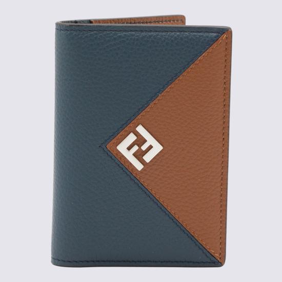 26FW 펜디 명함지갑 7M0381 B09X F1X5Z BLUE SELIE BROWN DOM - FENDI